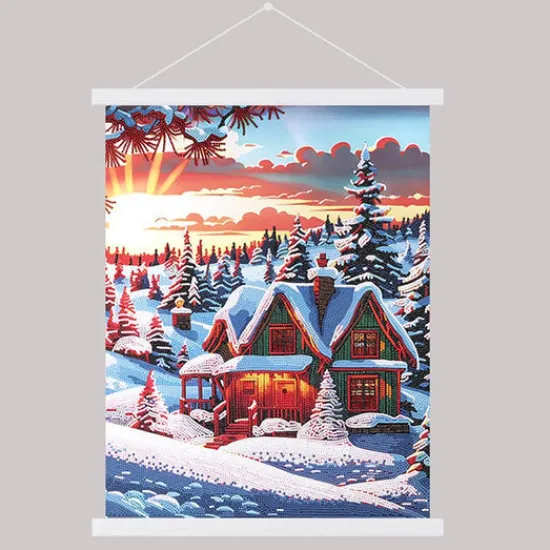 Craft Buddy ‘Winter Sunset’ Crystal Art Scroll Kit 40x50cm New