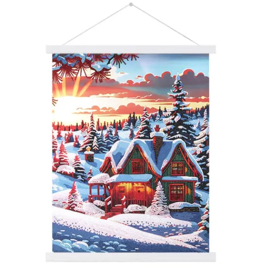 Craft Buddy ‘Winter Sunset’ Crystal Art Scroll Kit 40x50cm New