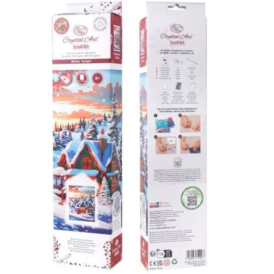 Craft Buddy ‘Winter Sunset’ Crystal Art Scroll Kit 40x50cm New