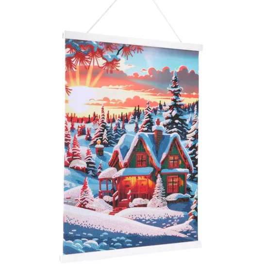 Craft Buddy ‘Winter Sunset’ Crystal Art Scroll Kit 40x50cm New