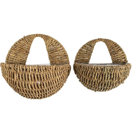 Craft Buddy Woven Forever Flowerz Hanging Basket Set of 2 Discount