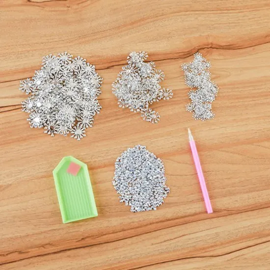 Craft Buddy 300x Metal Flower Stamens with Crystal Chatons and tools Fashion