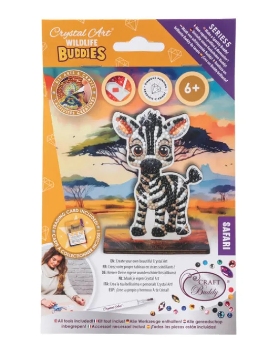 Craft Buddy Zebra Crystal Art Wildlife Buddies Outlet