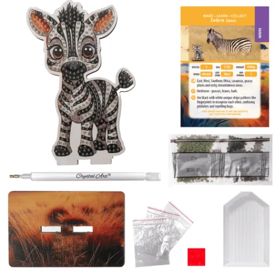 Craft Buddy Zebra Crystal Art Wildlife Buddies Outlet
